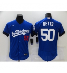 Men's Nike Los Angeles Dodgers #50 Mookie Betts Blue Elite City Player Jersey Men's Nike Los Angeles Dodgers #50 Mookie Betts Blue Elite City Player Jersey
