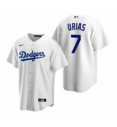 Mens Nike Los Angeles Dodgers 7 Julio Urias White Home Stitched Baseball Jerse Mens Nike Los Angeles Dodgers 7 Julio Urias White Home Stitched Baseball Jerse