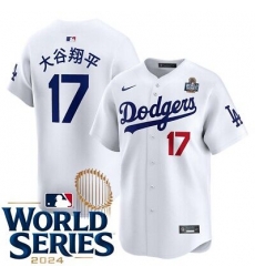Nike Los Angeles Dodgers Shohei Ohtani #17 White Flex Base 2024 World Series Champions Stitched MLB Jersey Nike Los Angeles Dodgers Shohei Ohtani #17 White Flex Base 2024 World Series Champions Stitched MLB Jersey