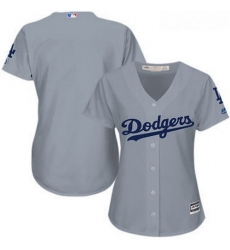 Dodgers Grey Alternate Road Stitched Women blank Baseball Jersey Dodgers Grey Alternate Road Stitched Women blank Baseball Jersey