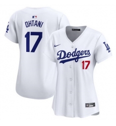Women Los Angeles Dodgers 17 Shohei Ohtani White Stitched Jersey 28Run Small 29 Women Los Angeles Dodgers 17 Shohei Ohtani White Stitched Jersey 28Run Small 29