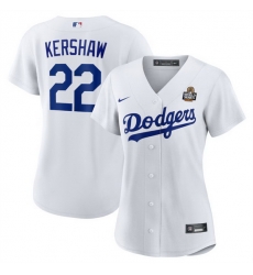 Women Los Angeles Dodgers 22 Clayton Kershaw White 2024 World Series Cool Base Stitched Baseball Jersey Women Los Angeles Dodgers 22 Clayton Kershaw White 2024 World Series Cool Base Stitched Baseball Jersey