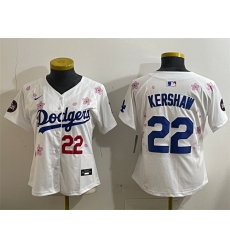 Women Los Angeles Dodgers 22 Clayton Kershaw White 2025 Tokyo Series Limited Stitched Baseball Jersey Women Los Angeles Dodgers 22 Clayton Kershaw White 2025 Tokyo Series Limited Stitched Baseball Jersey