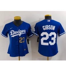 Women Los Angeles Dodgers 23 Kirk Gibson Blue Stitched Jersey 5 Women Los Angeles Dodgers 23 Kirk Gibson Blue Stitched Jersey 5
