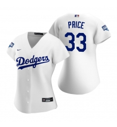 Women Los Angeles Dodgers 33 David Price White 2020 World Series Champions Replica Jersey Women Los Angeles Dodgers 33 David Price White 2020 World Series Champions Replica Jersey