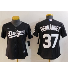 Women Los Angeles Dodgers 37 Teoscar Hern E1ndez Black Stitched Jersey Women Los Angeles Dodgers 37 Teoscar Hern E1ndez Black Stitched Jersey