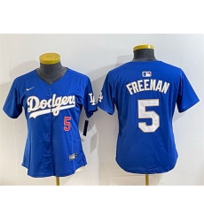 Women Los Angeles Dodgers 5 Freddie Freeman Royal Gold Limited Stitched Baseball Jersey Women Los Angeles Dodgers 5 Freddie Freeman Royal Gold Limited Stitched Baseball Jersey