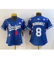 Women Los Angeles Dodgers 8 Enrique Hernandez Royal 2025 Tokyo Series Limited Stitched Baseball Jersey Women Los Angeles Dodgers 8 Enrique Hernandez Royal 2025 Tokyo Series Limited Stitched Baseball Jersey
