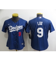 Women Los Angeles Dodgers 9 Gavin Lux Blue Stitched Baseball Jersey Women Los Angeles Dodgers 9 Gavin Lux Blue Stitched Baseball Jersey
