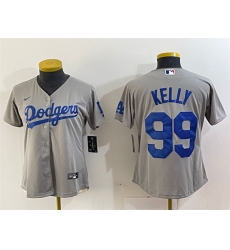 Women Los Angeles Dodgers 99 Joe Kelly Grey Stitched Jersey 1 Women Los Angeles Dodgers 99 Joe Kelly Grey Stitched Jersey 1
