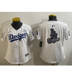 Women Los Angeles Dodgers Blank White 2024 World Series With No 34 Patch Home Limited Stitched Baseball Jersey 6 Women Los Angeles Dodgers Blank White 2024 World Series With No 34 Patch Home Limited Stitched Baseball Jersey 6