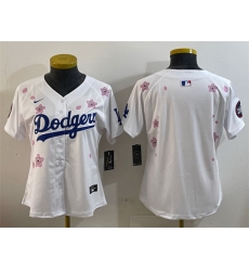 Women Los Angeles Dodgers Blank White 2025 Tokyo Series Limited Stitched Baseball Jersey Women Los Angeles Dodgers Blank White 2025 Tokyo Series Limited Stitched Baseball Jersey