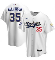 Women Los Angeles Dodgers Cody Bellinger 35 Championship Gold Trim White Limited All Stitched Flex Base Jersey Women Los Angeles Dodgers Cody Bellinger 35 Championship Gold Trim White Limited All Stitched Flex Base Jersey
