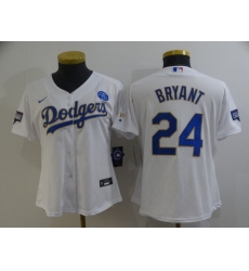 Women Los Angeles Dodgers Front 8 Back 24 Kobe Bryant White Gold Championship Cool Base Stitched Jersey Women Los Angeles Dodgers Front 8 Back 24 Kobe Bryant White Gold Championship Cool Base Stitched Jersey