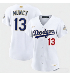 Women Los Angeles Dodgers Max Muncy Nike White 2026 Gold Collection Stadium Jersey Women Los Angeles Dodgers Max Muncy Nike White 2026 Gold Collection Stadium Jersey