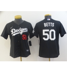 Women Los Angeles Dodgers Mookie Betts 50 Black Flex Base Stitched MLB Jersey Women Los Angeles Dodgers Mookie Betts 50 Black Flex Base Stitched MLB Jersey