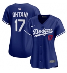 Women Los Angeles Dodgers Shohei Ohtani #17 Blue Home Flex Base Stitched Jersey Women Los Angeles Dodgers Shohei Ohtani #17 Blue Home Flex Base Stitched Jersey