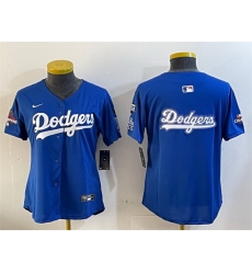 Women Los Angeles Dodgers Team Big Logo Royal 2024 World Series Champions With Fernando Memorial Patch Alternate Limited Stitched Baseball Jersey 28Run Sma Women Los Angeles Dodgers Team Big Logo Royal 2024 World Series Champions With Fernando Memorial Patch Alternate Limited Stitched Baseball Jersey 28Run Sma