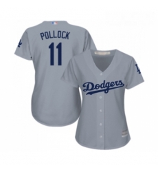 Womens Los Angeles Dodgers 11 A J Pollock Authentic Grey Road Cool Base Baseball Jersey Womens Los Angeles Dodgers 11 A J Pollock Authentic Grey Road Cool Base Baseball Jersey