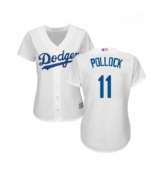Womens Los Angeles Dodgers 11 A J Pollock Authentic White Home Cool Base Baseball Jersey Womens Los Angeles Dodgers 11 A J Pollock Authentic White Home Cool Base Baseball Jersey