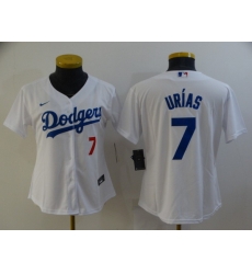 Women's Los Angeles Dodgers #7 Julio Urias White Stitched MLB Cool Base Nike Jersey Women's Los Angeles Dodgers #7 Julio Urias White Stitched MLB Cool Base Nike Jersey
