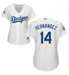 Womens Majestic Los Angeles Dodgers 14 Enrique Hernandez Authentic White Home 2017 World Series Bound Cool Base MLB Jersey Womens Majestic Los Angeles Dodgers 14 Enrique Hernandez Authentic White Home 2017 World Series Bound Cool Base MLB Jersey