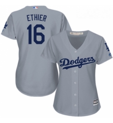 Womens Majestic Los Angeles Dodgers 16 Andre Ethier Replica Grey Road Cool Base MLB Jersey Womens Majestic Los Angeles Dodgers 16 Andre Ethier Replica Grey Road Cool Base MLB Jersey