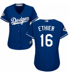Womens Majestic Los Angeles Dodgers 16 Andre Ethier Replica Royal Blue Alternate 2017 World Series Bound Cool Base MLB Jersey Womens Majestic Los Angeles Dodgers 16 Andre Ethier Replica Royal Blue Alternate 2017 World Series Bound Cool Base MLB Jersey