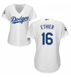Womens Majestic Los Angeles Dodgers 16 Andre Ethier Replica White Home 2017 World Series Bound Cool Base MLB Jersey Womens Majestic Los Angeles Dodgers 16 Andre Ethier Replica White Home 2017 World Series Bound Cool Base MLB Jersey