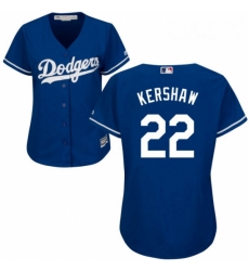 Womens Majestic Los Angeles Dodgers 22 Clayton Kershaw Authentic Royal Blue Alternate Cool Base MLB Jersey Womens Majestic Los Angeles Dodgers 22 Clayton Kershaw Authentic Royal Blue Alternate Cool Base MLB Jersey