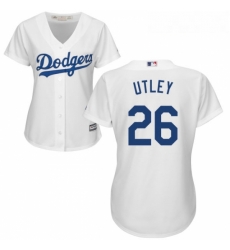 Womens Majestic Los Angeles Dodgers 26 Chase Utley Authentic White Home Cool Base MLB Jersey Womens Majestic Los Angeles Dodgers 26 Chase Utley Authentic White Home Cool Base MLB Jersey