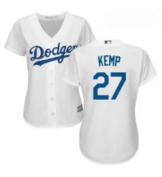 Womens Majestic Los Angeles Dodgers 27 Matt Kemp Replica White Home Cool Base MLB Jersey Womens Majestic Los Angeles Dodgers 27 Matt Kemp Replica White Home Cool Base MLB Jersey