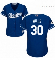 Womens Majestic Los Angeles Dodgers 30 Maury Wills Replica Royal Blue Alternate 2017 World Series Bound Cool Base MLB Jersey Womens Majestic Los Angeles Dodgers 30 Maury Wills Replica Royal Blue Alternate 2017 World Series Bound Cool Base MLB Jersey