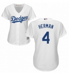 Womens Majestic Los Angeles Dodgers 4 Babe Herman Authentic White Home Cool Base MLB Jersey Womens Majestic Los Angeles Dodgers 4 Babe Herman Authentic White Home Cool Base MLB Jersey