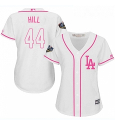 Womens Majestic Los Angeles Dodgers 44 Rich Hill Authentic White Fashion Cool Base 2018 World Series MLB Jersey Womens Majestic Los Angeles Dodgers 44 Rich Hill Authentic White Fashion Cool Base 2018 World Series MLB Jersey