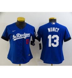 Women's Nike Los Angeles Dodgers #13 Max Muncy Blue City Player Jersey Women's Nike Los Angeles Dodgers #13 Max Muncy Blue City Player Jersey