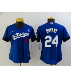Women's Nike Los Angeles Dodgers #24 Kobe Bryant Blue City Player Jersey Women's Nike Los Angeles Dodgers #24 Kobe Bryant Blue City Player Jersey