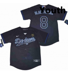 Youth Dodgers 8 Kobe Bryant Name Black Mamba Cool Base Stitched MLB Jersey Youth Dodgers 8 Kobe Bryant Name Black Mamba Cool Base Stitched MLB Jersey