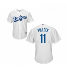 Youth Los Angeles Dodgers 11 A J Pollock Authentic White Home Cool Base Baseball Jersey Youth Los Angeles Dodgers 11 A J Pollock Authentic White Home Cool Base Baseball Jersey