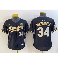 Youth Los Angeles Dodgers 34 Fernando Valenzuela Black Gold 2024 World Series With Fernando Patch Vapor Limited Stitched Baseball Jersey Youth Los Angeles Dodgers 34 Fernando Valenzuela Black Gold 2024 World Series With Fernando Patch Vapor Limited Stitched Baseball Jersey
