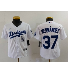 Youth Los Angeles Dodgers 37 Teoscar Hernandez White Stitched Baseball Jersey 1 Youth Los Angeles Dodgers 37 Teoscar Hernandez White Stitched Baseball Jersey 1