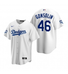 Youth Los Angeles Dodgers 46 Tony Gonsolin White 2020 World Series Champions Replica Jersey Youth Los Angeles Dodgers 46 Tony Gonsolin White 2020 World Series Champions Replica Jersey