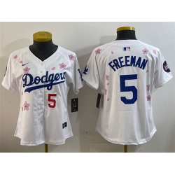 Youth Los Angeles Dodgers 5 Freddie Freeman White 2025 Tokyo Series Limited Stitched Baseball Jersey