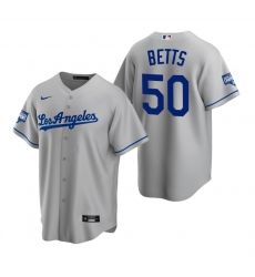 Youth Los Angeles Dodgers 50 Mookie Betts Gray 2020 World Series Champions Road Replica Jersey Youth Los Angeles Dodgers 50 Mookie Betts Gray 2020 World Series Champions Road Replica Jersey