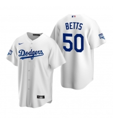 Youth Los Angeles Dodgers 50 Mookie Betts White 2020 World Series Champions Replica Jersey Youth Los Angeles Dodgers 50 Mookie Betts White 2020 World Series Champions Replica Jersey