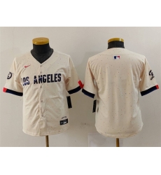Youth Los Angeles Dodgers Blank Cream 2024 City Connect Limited Stitched Baseball Jersey Youth Los Angeles Dodgers Blank Cream 2024 City Connect Limited Stitched Baseball Jersey