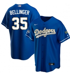 Youth Los Angeles Dodgers Cody Bellinger 35 Championship Gold Trim Blue Limited All Stitched Cool Base Jersey Youth Los Angeles Dodgers Cody Bellinger 35 Championship Gold Trim Blue Limited All Stitched Cool Base Jersey