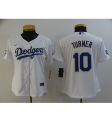 Youth Los Angeles Dodgers Justin Turner 10 Championship Gold Trim White All Stitched Cool Base Jersey Youth Los Angeles Dodgers Justin Turner 10 Championship Gold Trim White All Stitched Cool Base Jersey