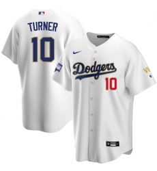 Youth Los Angeles Dodgers Justin Turner 10 Championship Gold Trim White Limited All Stitched Flex Base Jersey Youth Los Angeles Dodgers Justin Turner 10 Championship Gold Trim White Limited All Stitched Flex Base Jersey
