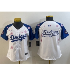 Youth Los Angeles Dodgers Team Big Logo White Royal 2025 Tokyo Series Limited Stitched Baseball Jersey 001 Youth Los Angeles Dodgers Team Big Logo White Royal 2025 Tokyo Series Limited Stitched Baseball Jersey 001